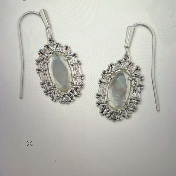 Kendra Scott Jewelry - Kendra Scott Crystal-Framed Mother of Pearl Drop Earrings.
